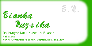 bianka muzsika business card